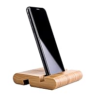 Bamboo Phone Stand Stylish Cellphone Holder for Desk Wood Smartphone Stand with Natural Design