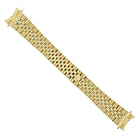 Ewatchparts 20MM JUBILEE WATCH BAND SOLID LINK COMPATIBLE WITH ROLEX 116200 SOLID HIDDEN CLASP GOLD