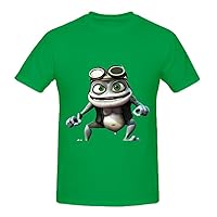 Crazy Frog Shirts 100 Cotton Men Round Neck Green