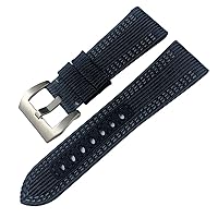 Canvas+Leather Sport Watch Band，For Panerai Submersible Luminor PAM 24mm 26mm Series, Nylon Fabric Watch Strap for 22/24mm Replacement Accessories