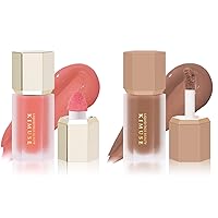 KIMUSE Soft Cream Blush for Cheeks & Liquid Contour Stick, Weightless, Long-Wearing, Smudge Proof, Natural-Looking, Dewy Finish