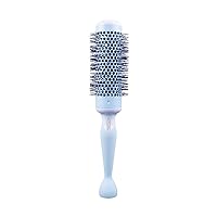 Cricket Friction Free 1.5” Thermal Hair Brush Seamless Ceramic Barrel Professional Styling Hairbrush Anti-Static Tourmaline Ionic Bristle for Blow Drying Curling All Hair Types Light Blue