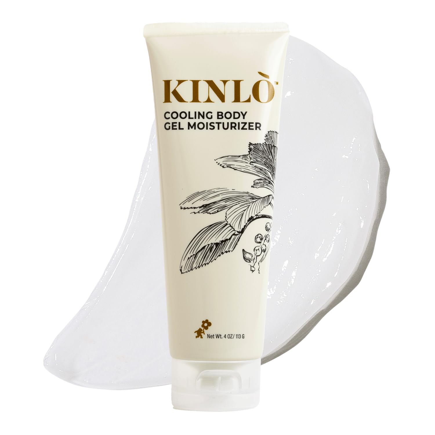 Kinlo Cooling Body Gel Moisturizer, 4 fl oz | Hydrating Skin Care Body Lotion | Black Owned Skincare