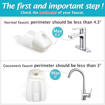 Faucet Extender, 2 Pack Faucet Extender for Toddlers, Bath Tub Faucet Extender for Kids Baby Children Hand Washing, Bathroom Kitchen Sink Spout Extender for Faucet, Fits Most Faucets (White)