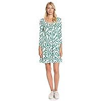French Connection Women's Downtown Grid-Printed Faux-Wrap Dress