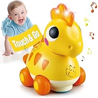 HOLA Baby Toys 6 to 12 Months Infant Toys 6-12 Months Crawling Toys, Touch & Go Music Light 6 Month Old Baby Toys 12-18 Months, Baby Boy Toys for 1 Year Old Boy Gifts Girl Toy