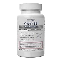 Best Vitamin B6 Dietary Supplement — 50 mg Dosage,120 Vegetable Capsules —Supports Immune System Health — Healthy Brain Function — Cardiovascular Health Support
