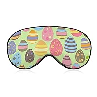 Novelty Printed Sleep Mask Eye Cover Compatible with Colorful Eggs Soft Blindfold Elastic Strap Night Eyeshade Travel Nap for Women Men