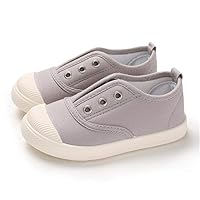 Timatego Toddler Boys Girls Canvas Slip On Shoes Lightweight Casual Kids Sneakers School Runing Tennis Shoes