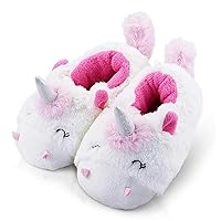 LA PLAGE Girls Unicorn Slippers for Toddler Kid Comfortable Wave-like Cozy Soft House Slippers for Toddler Girl