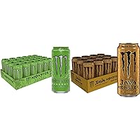 Ultra Paradise (Pack of 24) and Monster Energy Java Monster Mean Bean (Pack of 12)