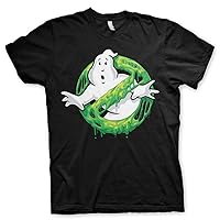 Ghostbusters Officially Licensed Slime Logo Mens T-Shirt (Black)