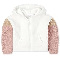 The Children's Place Girls Colorblock Sherpa Zip Up Hoodie