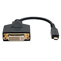 Tripp Lite 6-Inch Micro-HDMI (Type D) to DVI-D Cable Adapter (M/F), 6-in. (P132-06N-MICRO) 6