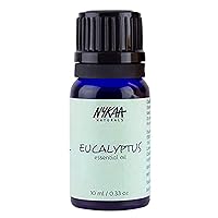 Nykaa Naturals Essential Oil, Eucalyptus, 0.33 oz - Body Oil for Skin Firming - Acne Soothing - Hair Oil for Dry Hair and Frizz - Smoothing Face Oil