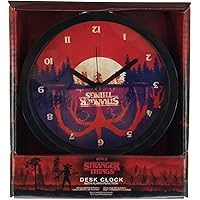 12cm Desk Clock with The Upside Down Graphic in Gift Box-Official Merchandise, Multi-Coloured