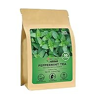 FullChea - Peppermint Tea Bags, 50 Teabags - Premium Peppermint Leaves - Refreshing & Minty - Non-GMO - Caffeine-free - Freshen Breath & Aid Digestion