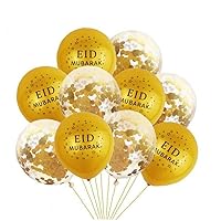Eid Mubarak Ramadan Balloons 10pcs Muslim Ramadan Decorations Supplies Latex Balloons Eid Star Confetti Balloons Eid Party Decor