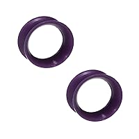 KAOS BRAND: Pair of True Purple Silicone Double Flared Skin Eyelets