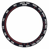 CERAMIC BEZEL INSERT COMPATIBLE WITH DATYONA 116500, 116519, 116589 BLACK WITH RED FONT