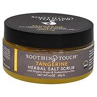Soothing Touch Organic Herbal Salt Scrub Uplifting, Tangerine, 10 Oz