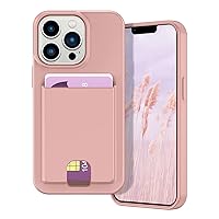 Petocase for iPhone 13 Pro Max Wallet Case 6.7in,Card Holder Slot Ultra Bling Slim Clear Flexible TPU Gel Rubber Soft Silicone Protective Phone Case for Apple iPhone 13 Pro Max Rose Gold