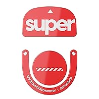 Superglide2 - New Controllable Speed Textured Surface Smoothest Mouse Feet/Skates Made with Ultra Strong Glass Smooth and Durable Sole for Logitech G Pro X Superlight2 [Red]