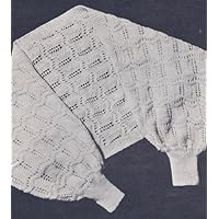 Vintage Knitting PATTERN to make - Shoulderette Shrug Bed Jacket Sweater. NOT a finished item. This is a pattern and/or instructions to make the item only.