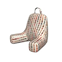 Ambesonne Geometric Reading Pillow Cover, Vintage Oval Pattern with Radiant Tone Effects Mosaic Illustration, Unstuffed Printed Bed Rest Case from Soft Fabric, Small, Orange Peach Red
