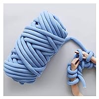 Chunky Yarn,Arm Knitting Yarn 1000g/Ball Super Thick Natural Chunky Yarn DIY Bulky Arm Roving Knit Blanket Hand Knitting Spin Yarn DIY Blanket (Color : Blue)