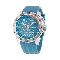 Nautica Men's NAPNSS303 NST 101 Light Blue Silicone Strap Watch