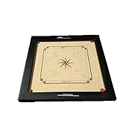 Precise Finest 16mm Carrom Board with Coins, Striker, and Powder by Tabakh