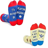 HAPPYPOP Funny Cool Novelty Baseball Gifts For Kids Boys Gifts For Baseball Players Lovers, Kids Boys Baseball Socks