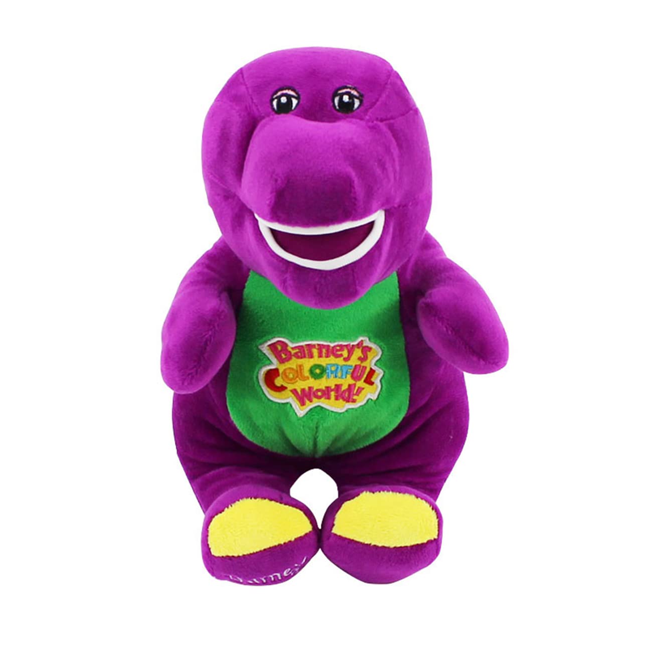 WITESS Barney Toys Singing Friend Barney Stuffed Animals Dinosaur Barney Singing I Love You Children's Plush Puppet Toy （11.8in）