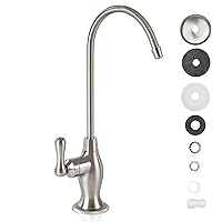 Brushed Nickel Reverse Osmosis Faucet, NSF Certified Lead-Free Drinking Water Faucet for Under Sink Water Filtration System, Non-Air Gap Brushed RO Faucet, Filtered Water Faucet FLR-575BN