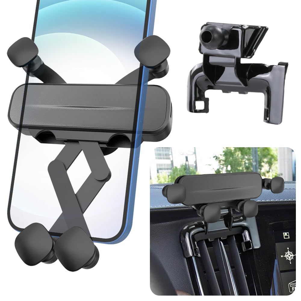 LUNQIN Car Phone Holder Mount for Volvo S90 2017 2018 2019 2020 2021 2022 2023 Auto Accessories Interior Decoration Mobile Cell Smartphone Bracket