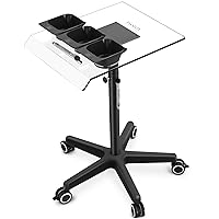TASALON Ultimate Remarkable Color Station Salon Tray on Wheels,Tray Cart with 3 Bowls, Adjustable Salon Service Rolling Tray, Hairdresser Color Station Cart with Wheels - Hairstylist Cart