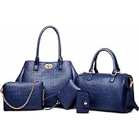 Custom PU Leather Tote Bag Set Designer Handbags Shoulder Bag Clutch Purse