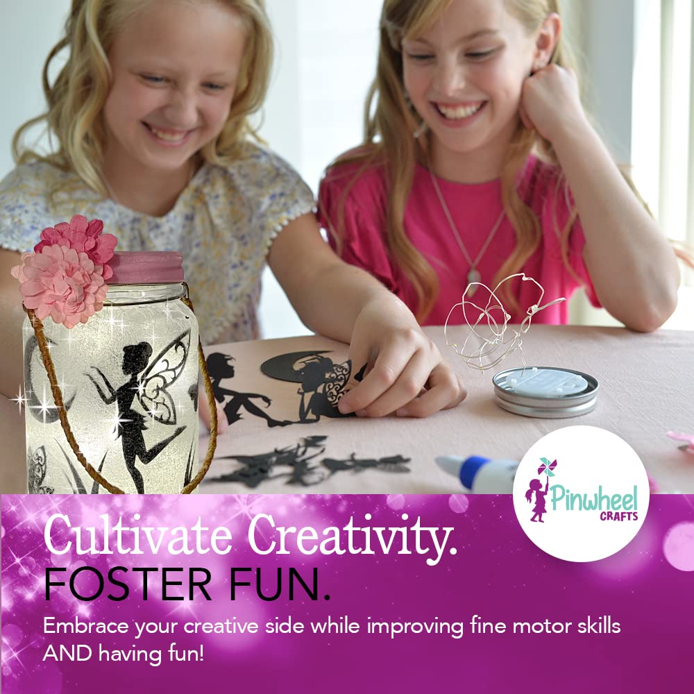 Arts and Crafts for Kids Ages 8-12: Fairy Jar Kit – Make Your Own Fairy Lantern Night Light – Birthday Gift for Girls - Crafts for Girls