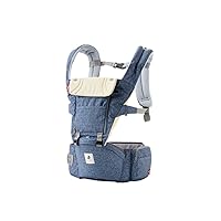 MiKiHOUSE Mikihouse x POGNAE Collaboration Baby 3-Way Baby Carrier, Hip Seat, Baby Carrier, Baby Product, 4 Months to 36 Months, Indigo Blue
