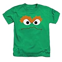 Juvenile Oscar The Grouch Face Sesame Street T Shirt, Size 4 Green