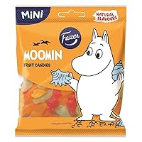 20 Bags x 80g of Fazer Moomin Fruit Mix - Natural Flavours - Shaped - Wine Gums - Candies - Sweets