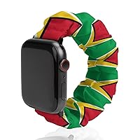 Guyana Flag Watch Band Compitable with Apple Watch Elastic Strap Sport Wristbands for Women Men
