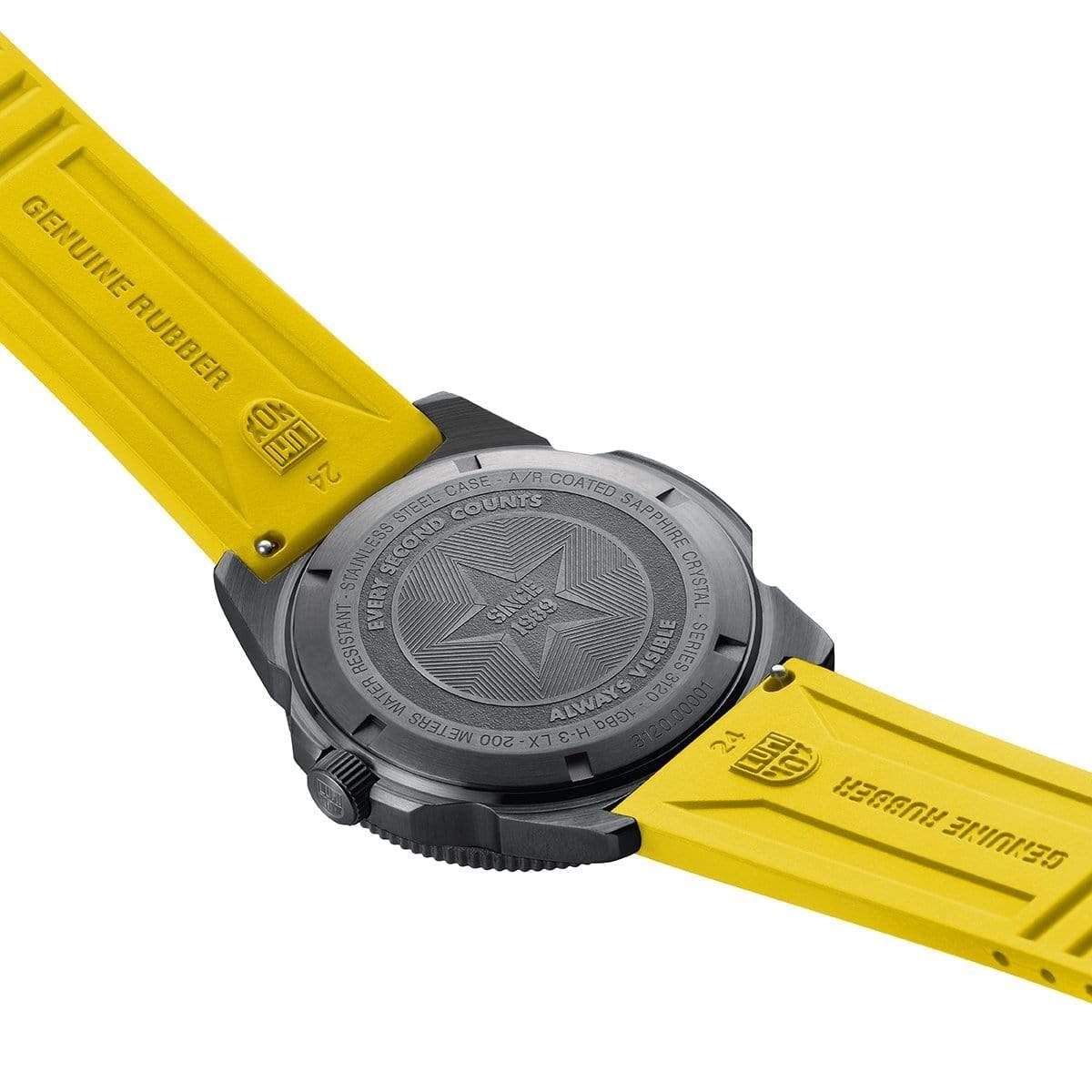 Luminox Pacific Diver 44mm Black with Yellow Rubber Swiss Quartz Watch 3121.BO.GF