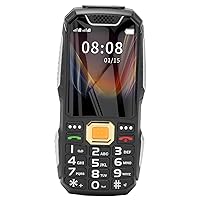 2.4 Inch HD Unlock Cell Phone, 2G Dual SIM Phone with SOS, Big Button, Stereo Loudspeaker, One Touch Dial, 2400mAh Battery, Flashlight (Black)