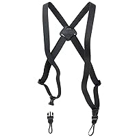 OP/TECH USA Bino/Cam Harness - Self-Adjusting Harness with Quick Disconnects - Elastic,Black