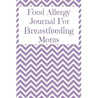 Food Allergy Journal For Breastfeeding Moms: Logbook for Symptoms of Food Allergies and Intolerances - Purple Chevron Pattern - Girl