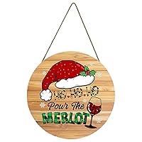 Christmas Door Sign Decoration Wall Decoration Wall Hanging Christmas Party Decoration Wooden Listing Home Decoration Christmas Festive Atmosphere Decorative Wooden Signs (Yellow, One Size)
