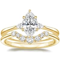 Moissanite Marquise Solitaire Ring, 1 ct, Sterling Silver, Bridal Engagement Gift
