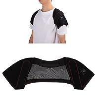 Heated Shoulder Brace Wrap,Portable Electric Heating Infrared Pad,Pain Reduce Relaxing Muscles Hot Compress 3 Gear Warming Brace for Neck Upper Back, Heated Shoulder Brace Wrap Portable Electric